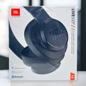 NIB JBL Live 500BT On-Ear Wireless Headphones with Voice Assistant (Black)